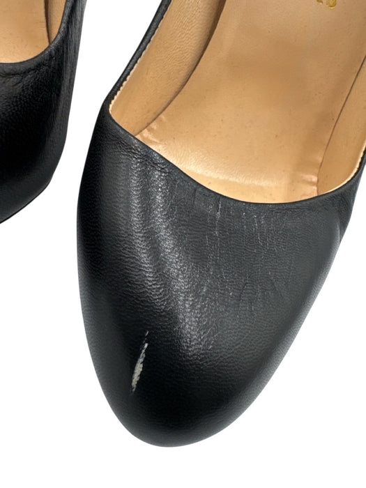 Christian Louboutin Shoe Size 38 Black Leather Almond Toe High Heel Pumps Black / 38