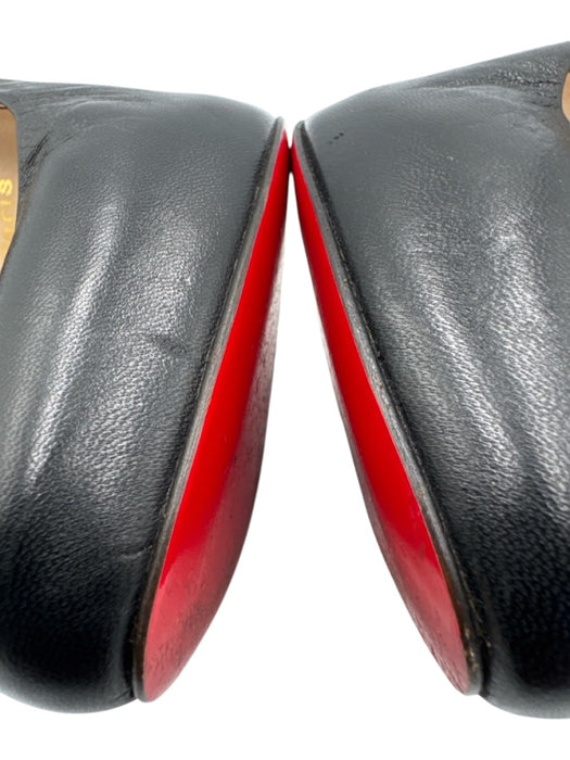 Christian Louboutin Shoe Size 38 Black Leather Almond Toe High Heel Pumps Black / 38