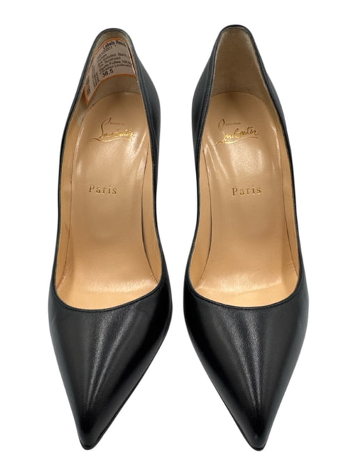 Christian Louboutin Shoe Size 38.5 Black Leather Pointed Toe Pumps Black / 38.5