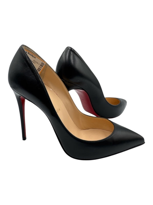 Christian Louboutin Shoe Size 38.5 Black Leather Pointed Toe Pumps Black / 38.5