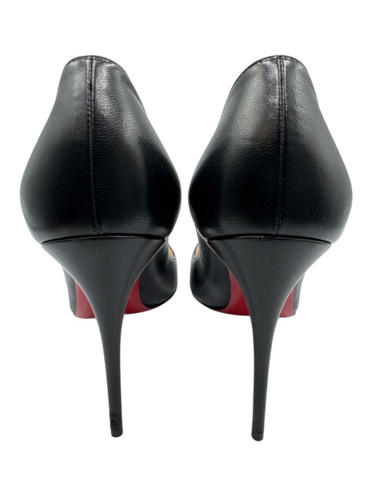 Christian Louboutin Shoe Size 38.5 Black Leather Pointed Toe Pumps Black / 38.5