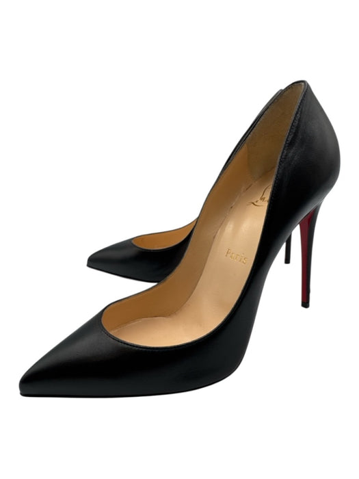 Christian Louboutin Shoe Size 38.5 Black Leather Pointed Toe Pumps Black / 38.5