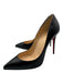 Christian Louboutin Shoe Size 38.5 Black Leather Pointed Toe Pumps Black / 38.5