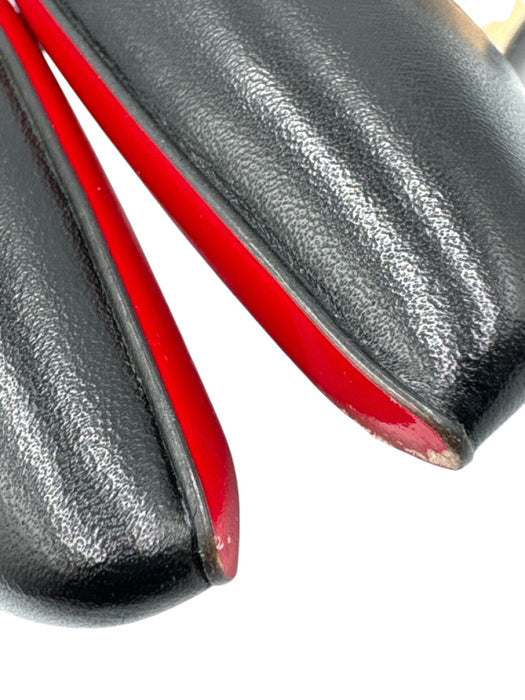 Christian Louboutin Shoe Size 38.5 Black Leather Pointed Toe Pumps Black / 38.5