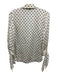Ralph Lauren Size 6 Cream & White Silk Polka Dot Long Sleeve Button Down Top Cream & White / 6