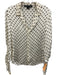 Ralph Lauren Size 6 Cream & White Silk Polka Dot Long Sleeve Button Down Top Cream & White / 6
