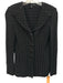 St John Size 2 Black Viscose Wool Blend Tweed Lapel Button Front Cardigan Black / 2