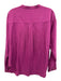 XiRENA Size S Magenta Purple Silk Long Sleeve Half Button Top Magenta Purple / S