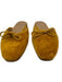 Ann Mashburn Shoe Size 36 Marigold Yellow Velvet Leather Lining Bow Mule Flats Marigold Yellow / 36