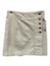Current/Elliot Size 26 Ivory White Cotton Side Buttons Stitch Detail Mini Skirt Ivory White / 26