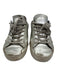Golden Goose Shoe Size 36 Silver & Navy Leather Distressed Star Lace Up Sneakers Silver & Navy / 36