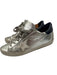 Golden Goose Shoe Size 36 Silver & Navy Leather Distressed Star Lace Up Sneakers Silver & Navy / 36