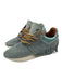 Esse Ut Esse Shoe Size 36 Blue Suede Snakeskin Lace Up Fringe Sneakers Blue / 36