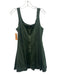 En Saison Size M Green Polyester Blend Faux Suede Paneled Sleeveless Mini Dress Green / M