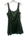 En Saison Size M Green Polyester Blend Faux Suede Paneled Sleeveless Mini Dress Green / M