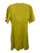 Alexis Size S Chartreuse Green Tie Cut Out Button Down Above Knee Dress Chartreuse Green / S