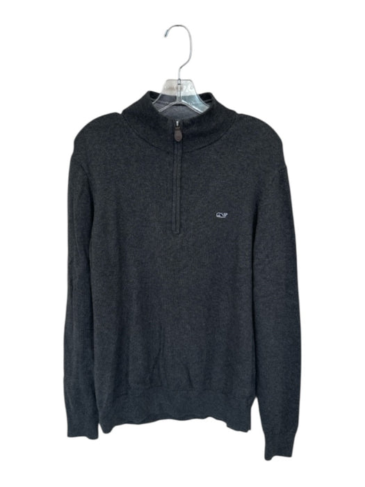 Vineyard vines Charcoal Cashmere Blend Knit Half Zip Men's Pullover Charcoal / S