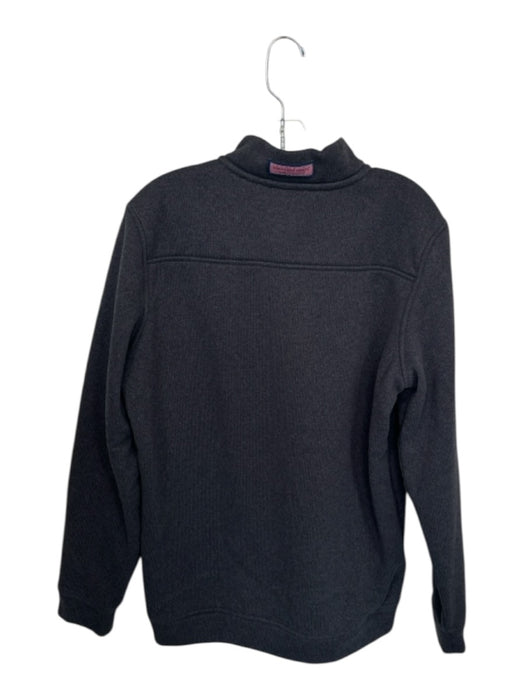 Vineyard vines Charcoal Polyester Knit Half Zip Men's Pullover Charcoal / M