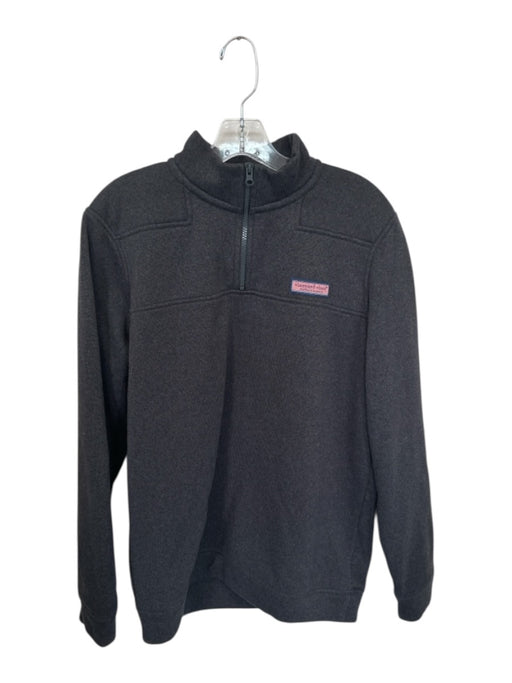 Vineyard vines Charcoal Polyester Knit Half Zip Men's Pullover Charcoal / M