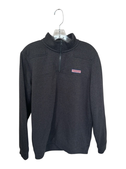 Vineyard vines Charcoal Polyester Knit Half Zip Men's Pullover Charcoal / M