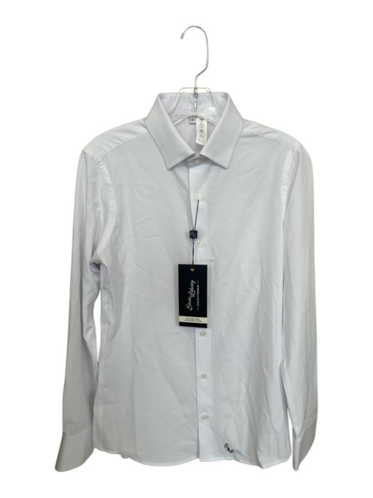 State & Liberty NWT Size XS White Polyester Blend Solid Button Down Men's Shirt White / XS