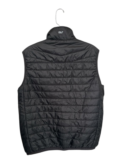 Vineyard vines Size S Black Polyester Quilted Full Zip Athletic Men's Vest Black / S