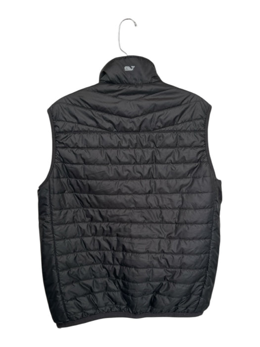 Vineyard vines Size S Black Polyester Quilted Full Zip Athletic Men's Vest Black / S