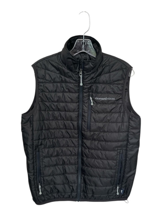 Vineyard vines Size S Black Polyester Quilted Full Zip Athletic Men's Vest Black / S