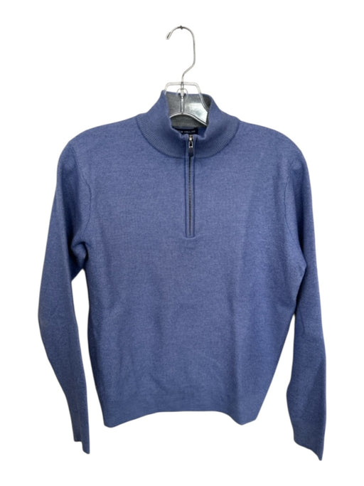 Peter Millar Periwinkle Cashmere & Silk Blend Knit Half Zip Men's Pullover Periwinkle / S