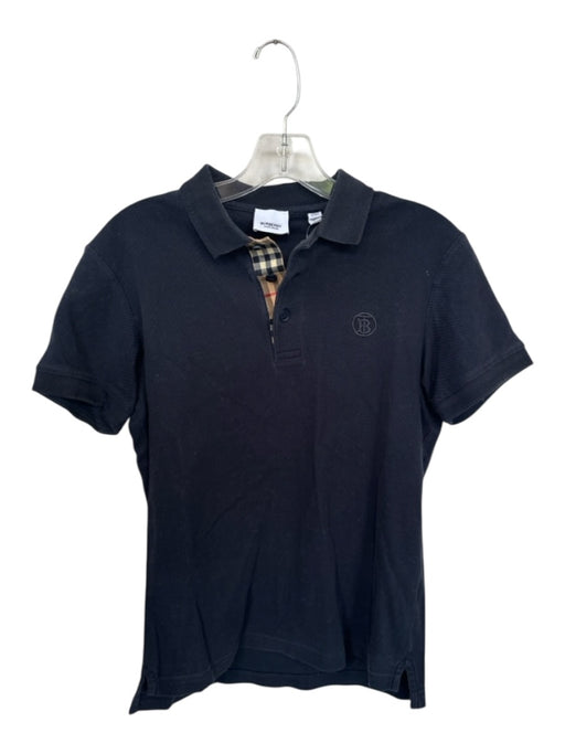 Burberry Size XS Navy Cotton Nova Check Accents Men's Polo Navy / XS
