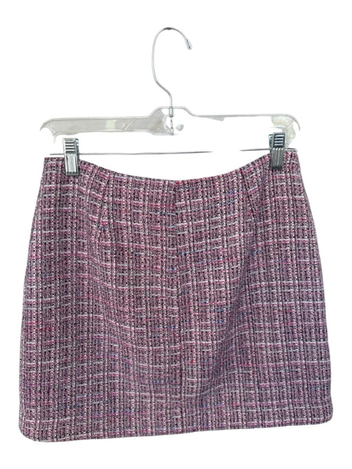 Avec Les Filles Size S Magenta & White Polyester Blend black buttons Mini Skirt Magenta & White / S