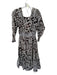 Adam Lippes Size 4 Brown & White Cotton Off Shoulder Animal Print Rouched Dress Brown & White / 4