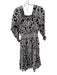 Adam Lippes Size 4 Brown & White Cotton Off Shoulder Animal Print Rouched Dress Brown & White / 4