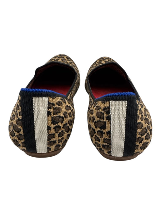 Rothy's Shoe Size 6 Brown, Black & White Knit Cheetah Print Slip On Flat Shoes Brown, Black & White / 6