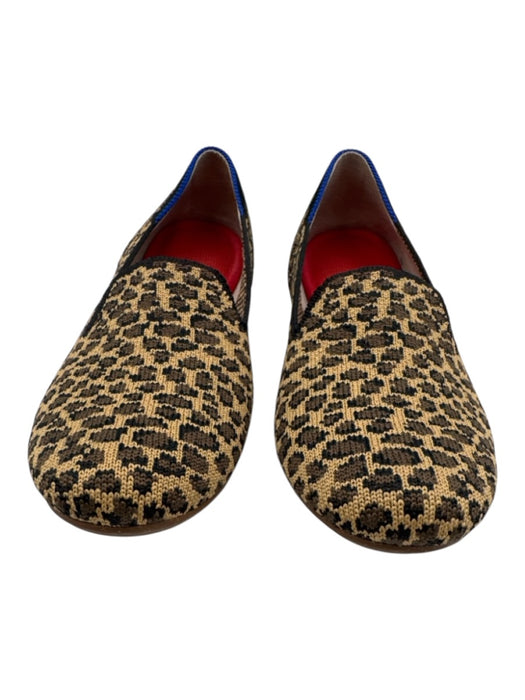 Rothy's Shoe Size 6 Brown, Black & White Knit Cheetah Print Slip On Flat Shoes Brown, Black & White / 6