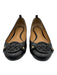 Tory Burch Shoe Size 6.5 Black Logo Gold Detail Leather Flats Shoes Black / 6.5