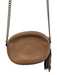 Gucci Brown Leather Zip Close Double G Gold Hardware Crossbody Bag Brown / S
