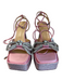 Mach & Mach Shoe Size 41.5 Pink & Silver Satin Double Bow Rhinestone Shoes Pink & Silver / 41.5