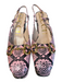 Gucci Shoe Size 40.5 Wild Rose Calfskin Python Print Horsebit Slingback Shoes Wild Rose / 40.5