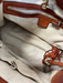 Gucci Orange Rust Leather Logo Gold Chain Shoulder Interlocking GG Bag Orange Rust / Large