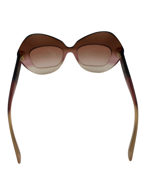 Dolce & Gabbana Brown to Pink Oversize Butterfly Frame Gradient Lens Sunglasses Brown to Pink