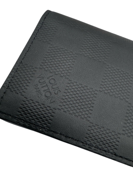Louis Vuitton New Black Leather Damier Bifold Men's Wallet Black