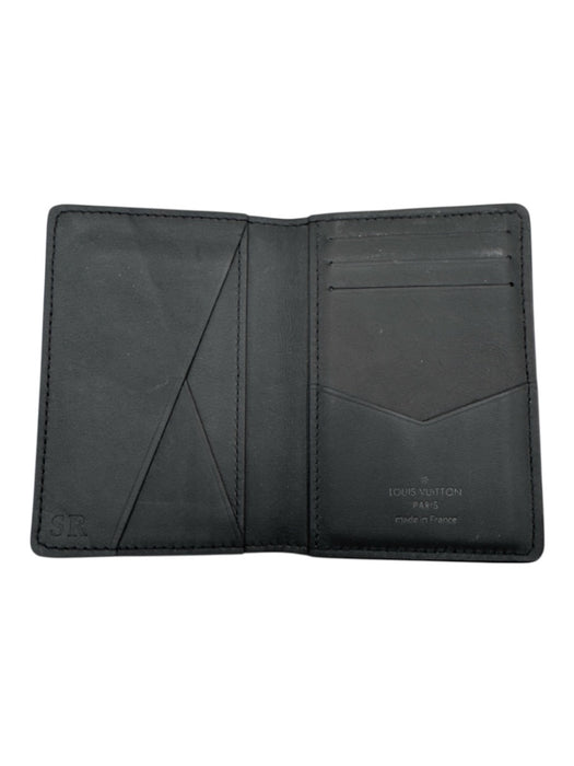 Louis Vuitton New Black Leather Damier Bifold Men's Wallet Black