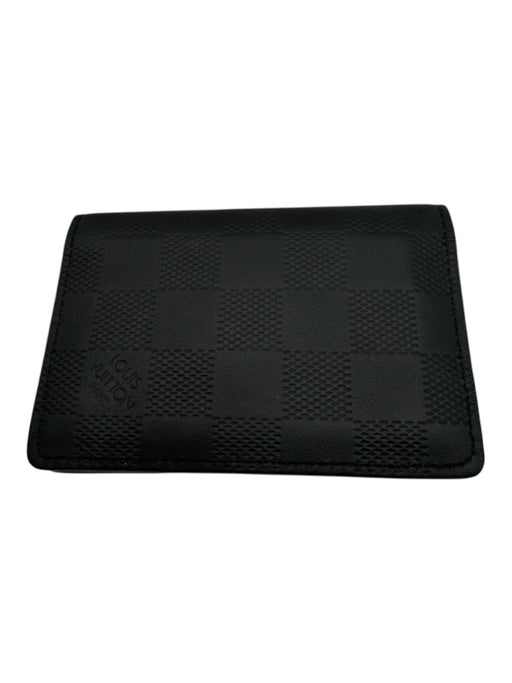 Louis Vuitton New Black Leather Damier Bifold Men's Wallet Black