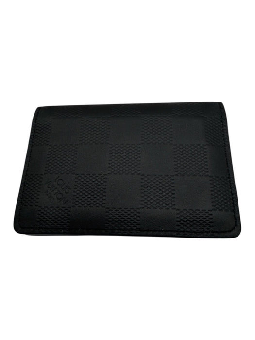 Louis Vuitton New Black Leather Damier Bifold Men's Wallet Black