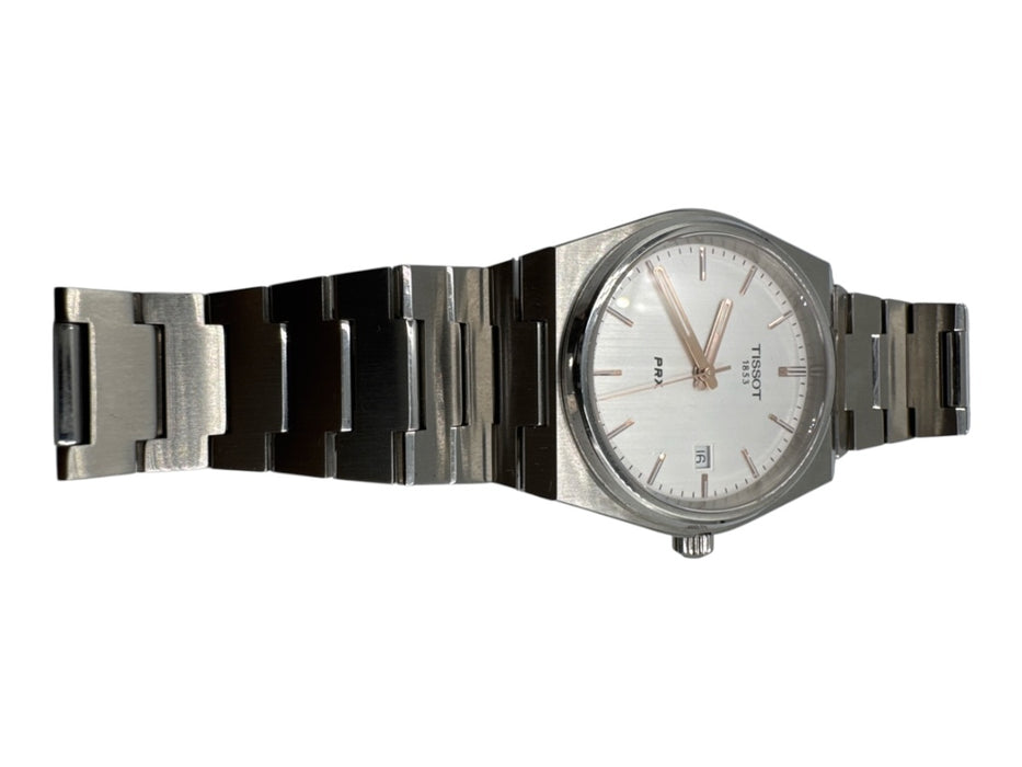 Tissot Silver Metal Quartz Men's Watch Silver