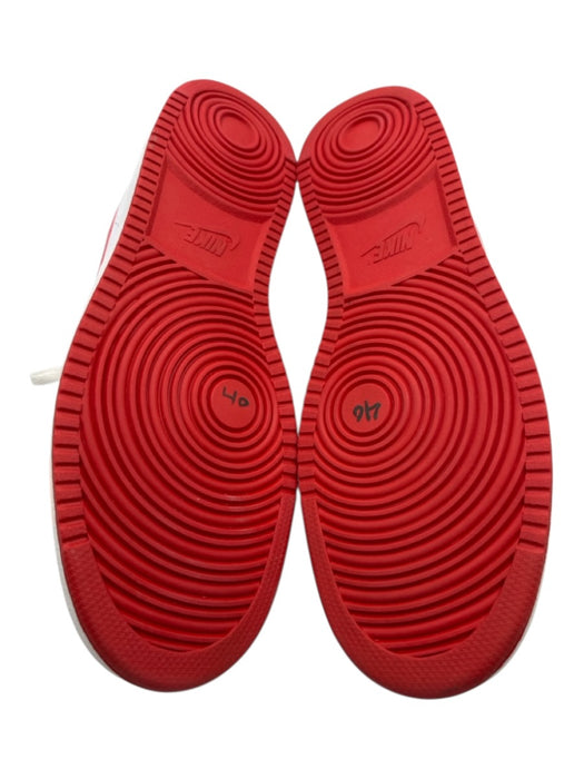 Nike Shoe Size 13 White & Red Leather Solid Men's Shoes White & Red / 13