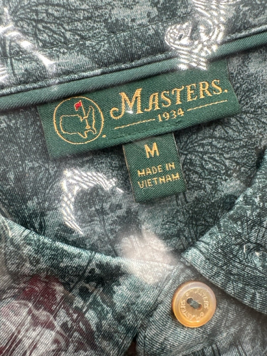 Masters New Size M Green All Over Print Polo Men's Short Sleeve Green / M