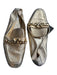 Louis Vuitton Shoe Size 38.5 Gold Leather Chain Metallic Logo Loafers Gold / 38.5