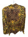 Versace Couture Size 10 Black & Gold Polyester Long Sleeve Animal Print Top Black & Gold / 10